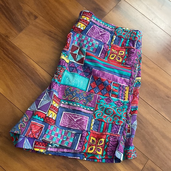 Vintage 1980s On Your Mark Wild Print Nylon Shorts - Picture 8 of 8